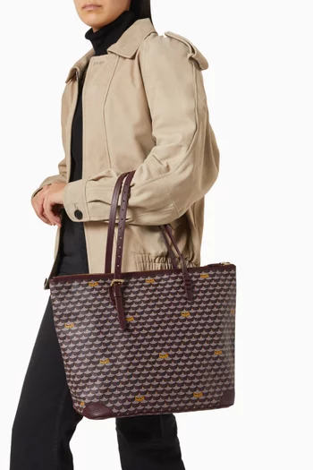 Daily Battle 35 Zip Tote Bag in Canvas & Leather