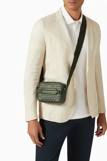 Hands on 17 Crossbody Bag in Canvas & Leather