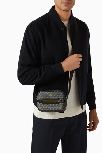 Hands on 17 Crossbody Bag in Canvas & Leather