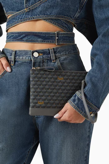 Zip Pochette in Scale Canvas