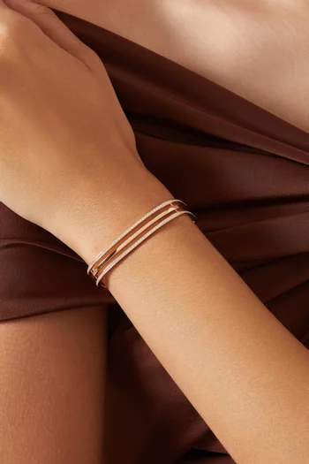 Wid Diamond Bangle in 18kt Rose Gold