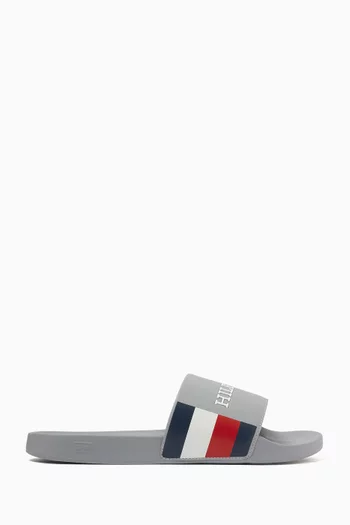 Logo Strap Pool Slides