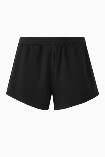 Loose Shorts in Cotton Fleece