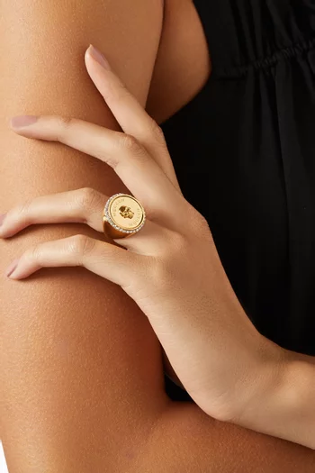 Sovereign Skull Ring in Brass