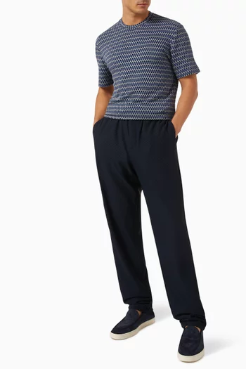 Flat Front Pants in Stretch-fabric