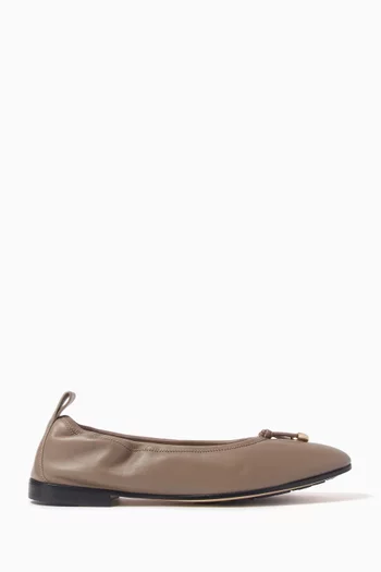 Hoop Ballerina Flats in Nappa Leather