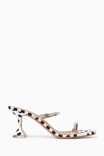 Gilda 70 Embellished Mules in Satin