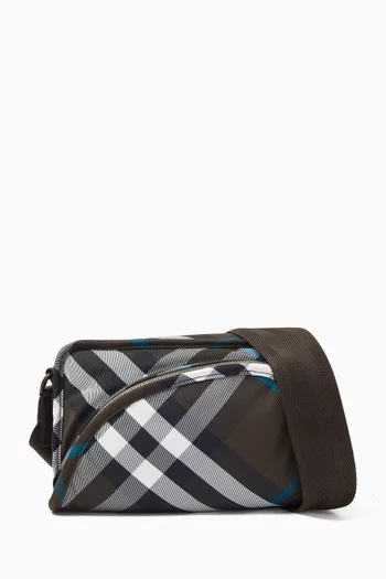Shield Camera Bag in Check Fabric