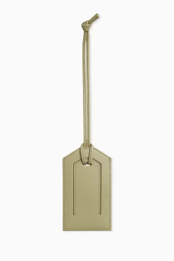 Strap Tag Holder in Intrecciato Leather
