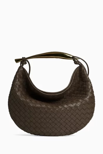 Medium Sardine Shoulder Bag in Intrecciato Leather