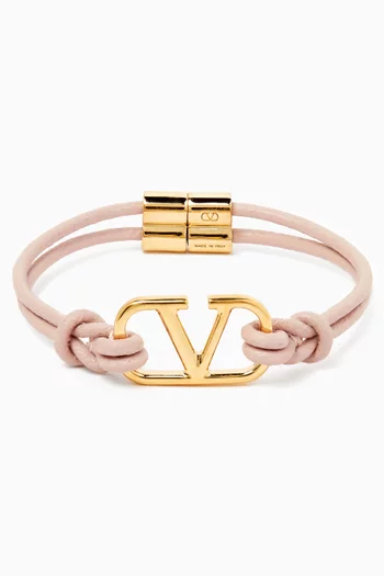 Valentino Garavani VLOGO Signature Bracelet in Leather
