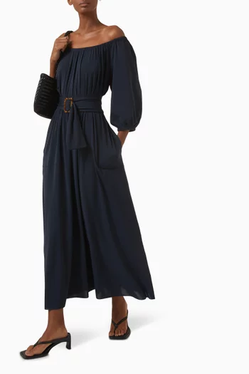 فستان غابرييلا متوسط الطول جيرسيه