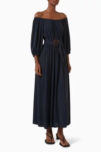 فستان غابرييلا متوسط الطول جيرسيه