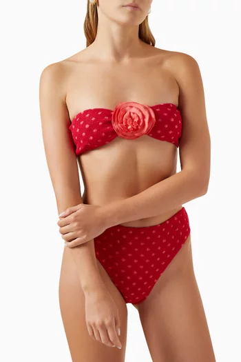 قطعة بيكيني علوية ماريا بنقشة منقطة