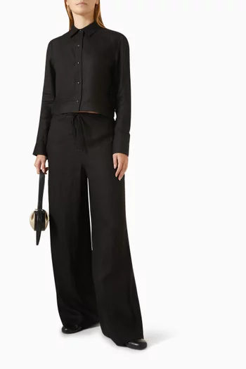 Tapered Crop Shirt in Hemp