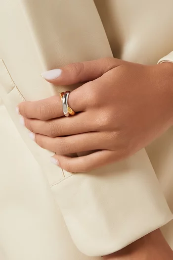 X Lucy Williams Chunky Entwine Ring in 18kt Recycled Gold Plated in Brass