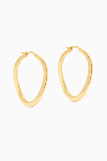 Medium Classic Curve Hoop Earrings in 18kt Recycled Gold Plated Vermeil