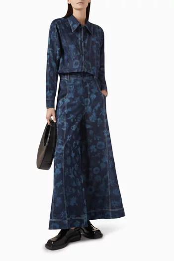 Paradigm Printed Top in Denim