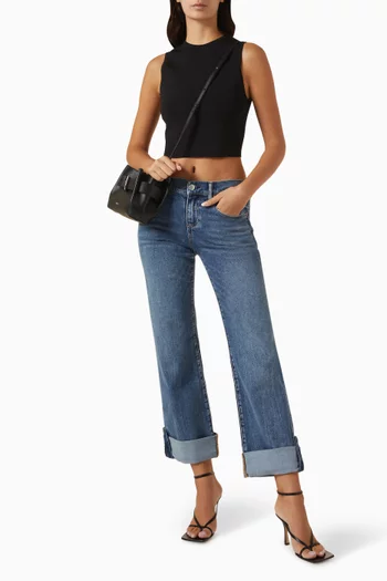 Alfie Low-waist Cuffed Jeans in Denim