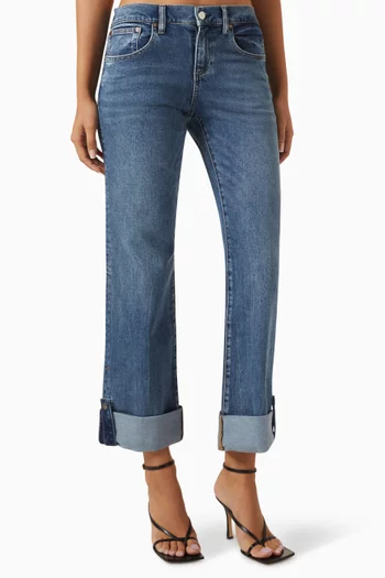 Alfie Low-waist Cuffed Jeans in Denim