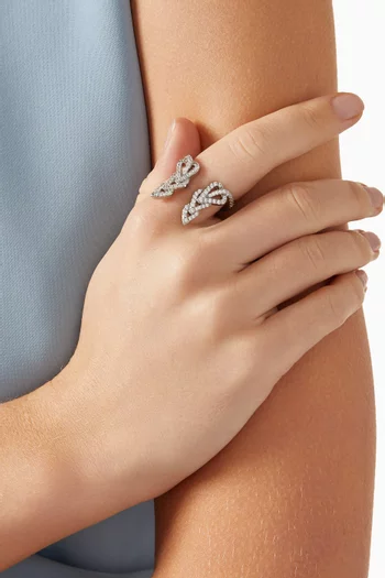 Crystal Drop Ring in Recycled Silver
