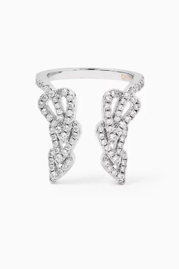 Crystal Drop Ring in Recycled Silver