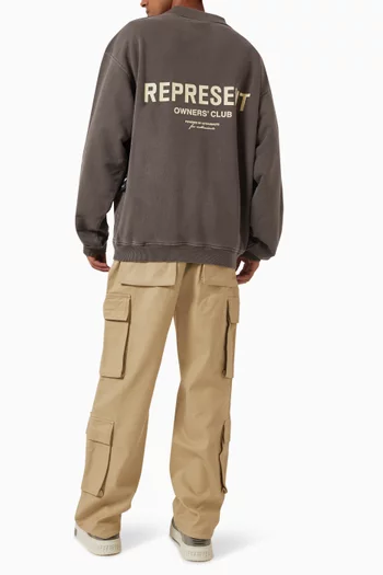 Owners Club Logo Polo Sweatshirt in Cotton