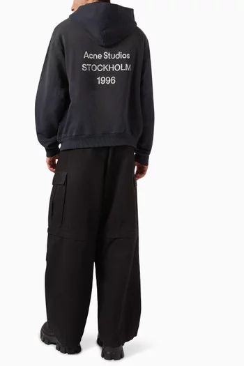 Unisex Logo-print Hoodie in Organic Cotton-blend