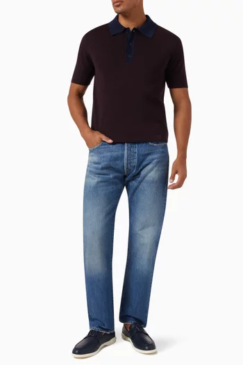 Valentino Garavani Logo Embroided Polo Shirt in Wool