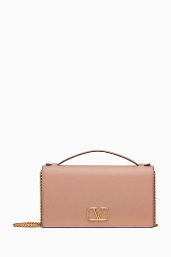 Valentino Garavani VLogo Wallet in Signature Grainy Calfskin