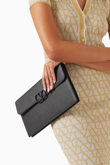 Valentino Garavani VSLING Envelope Pouch in Grained Calfskin