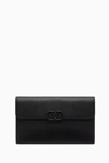 Valentino Garavani VSLING Envelope Pouch in Grained Calfskin