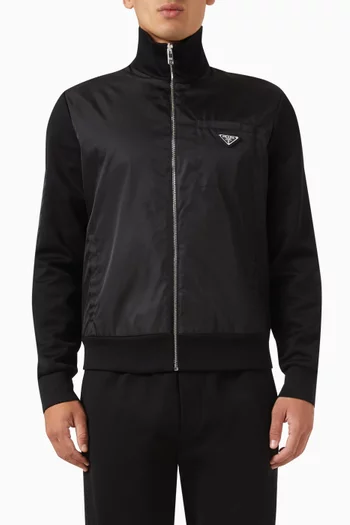 Zip Sweatshirt in Cotton & Re-Nylon