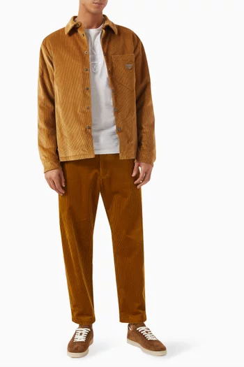 Triangle Logo Overshirt in Corduroy