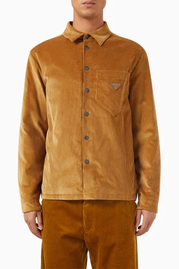 Triangle Logo Overshirt in Corduroy