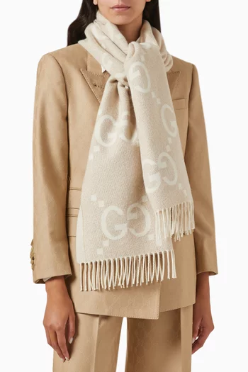 GG Scarf in Cashmere Lamé