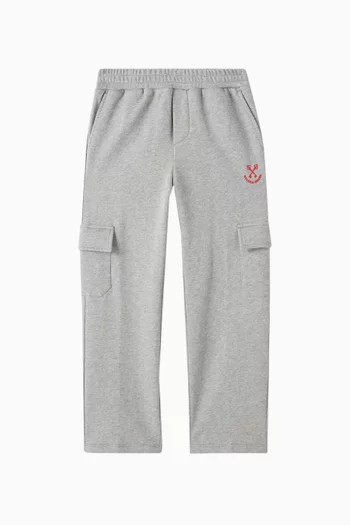 Embroidered Cargo Jogging Pants