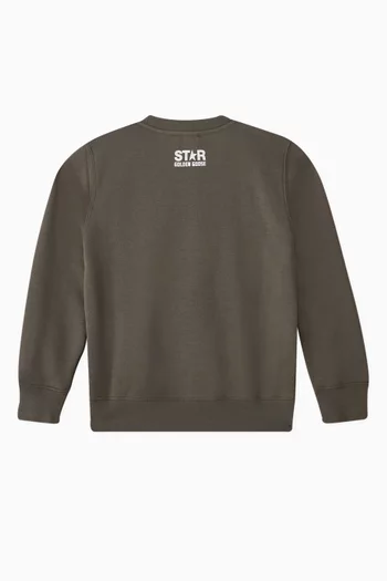 Star-print Sweatshirt in Cotton-blend