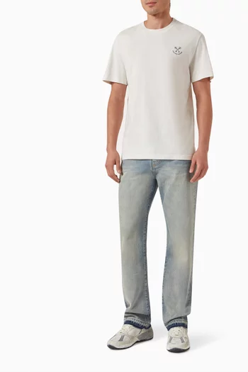 Stamp Print T-shirt in Cotton