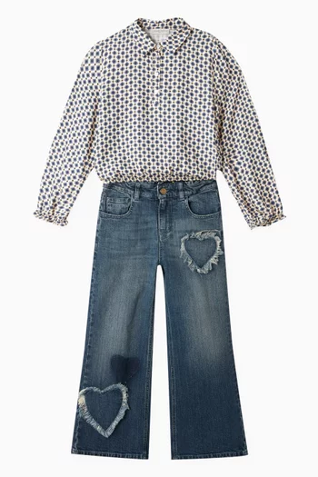 Wide-leg Jeans in Denim
