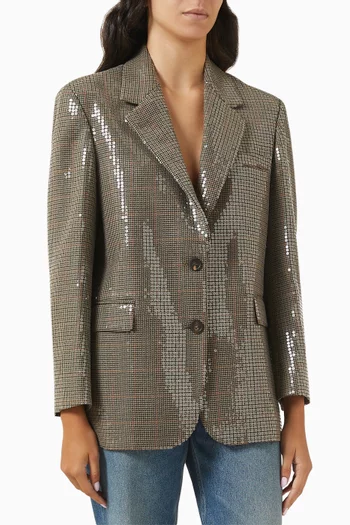 Sequin-embellished Jacket in Wool