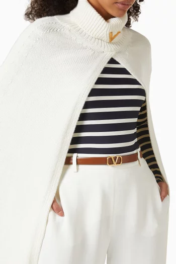 VLOGO Signature Reversible Belt in Shiny Calfskin