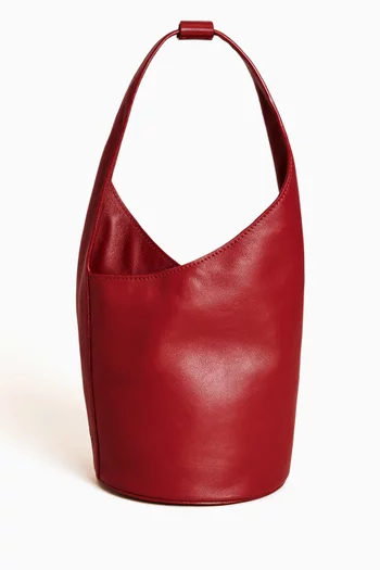 Small Silvana Bucket Shoulder Bag in Leather
