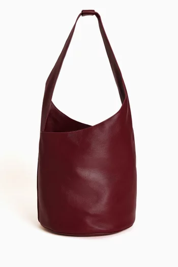 Medium Silvana Bucket Shoulder Bag in Nappa
