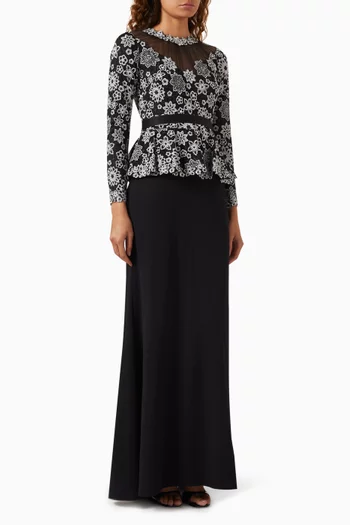 Two-tone Gown in Lace