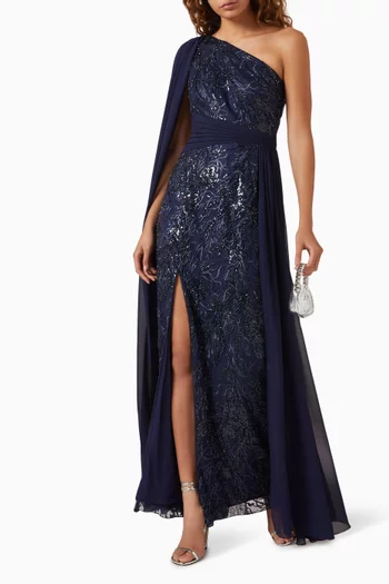 Ada Beaded Gown in Lace