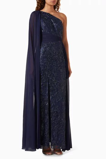 Ada Beaded Gown in Lace