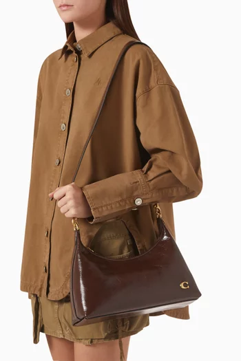 حقيبة كتف جولييت جلد لامع