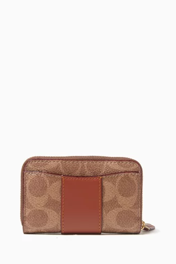 Essential Small Zip Card Case in Coated-canvas
