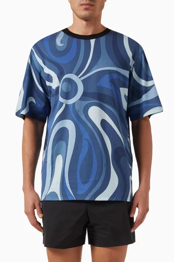 Signature-print T-shirt in Cotton-jersey